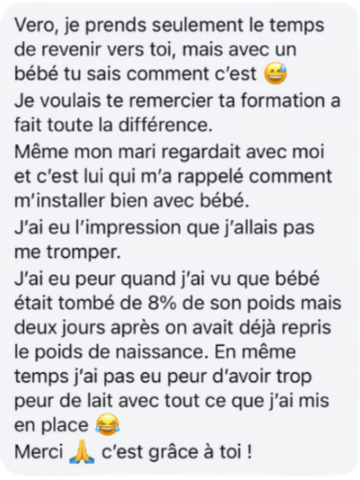 Vero allaite conseillère en allaitement témoignages avis