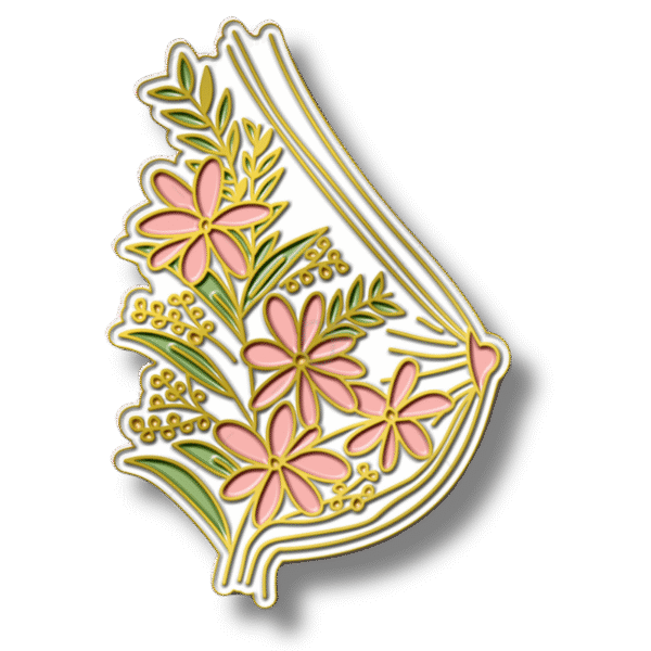 pin's fleur de lait vero allaite boutique